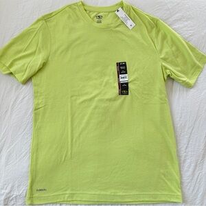 Men's Moisture Wicking Tee Shirt Yellow Short Sleeve Athletic Works Dri Works